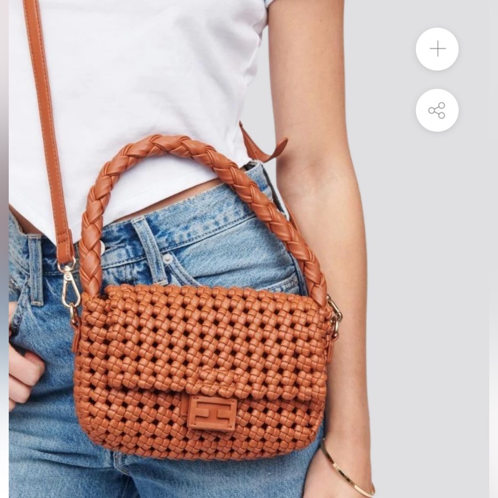 Isabella Tan Vegan Leather Crossbody Bag NWOT